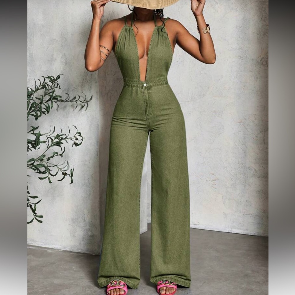 Olive Green Women's Jumpsuit